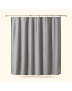 Ridge Branch Shower Curtain Hanging Flat From A Plain Rod - Gray (synthetic illustration; no displayed measurements)