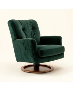Quinton 33 '' Wide Tufted Velvet Swivel Lounge Chair (synthetic illustration; no displayed measurements)