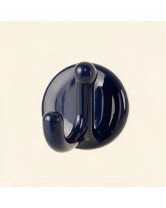 Flint Bend Wall-Mounted Robe Hook - Navy (synthetic illustration; no displayed measurements)