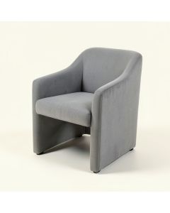 Chromium Upholstered Side Chair In Gray (synthetic illustration; no displayed measurements)