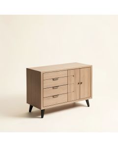 Jacquard 60 '' Vanity Base Only With Furniture Legs , 2 Doors And 3 Drawers (synthetic illustration; no displayed measurements)