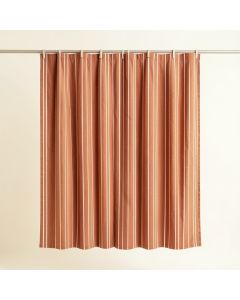 Vale Bend Shower Curtain Hanging Flat From A Plain Rod - Terracotta (synthetic illustration; no displayed measurements)