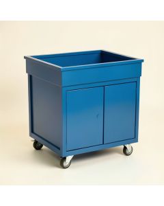 River Arc Empty Rolling Workshop Cart - Blue (synthetic illustration; no displayed measurements)