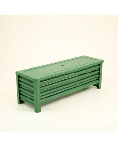 Willow Dale Narrow Outdoor Storage Bench - Green (synthetic illustration; no displayed measurements)