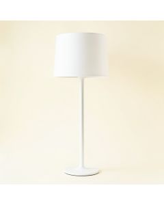 Cove Brook Floor Lamp With A Plain Fabric Shade - White (synthetic illustration; no displayed measurements)