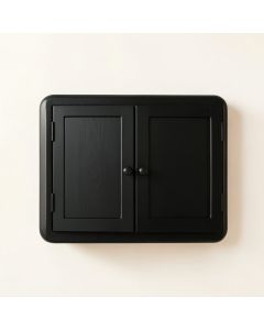 Slate Branch Wall-Mounted Entry Cabinet - Black (synthetic illustration; no displayed measurements)