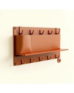 Maple Bluff Wall-Mounted Entryway Organizer Shelf - Terracotta (synthetic illustration; no displayed measurements)