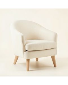 Harbor Dale Upholstered Armchair - Cream (synthetic illustration; no displayed measurements)