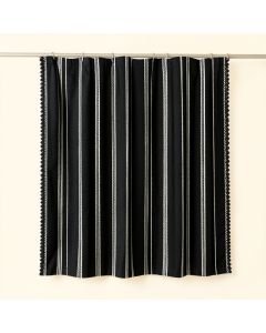 Sage Dell Shower Curtain Hanging Flat From A Plain Rod - Black (synthetic illustration; no displayed measurements)