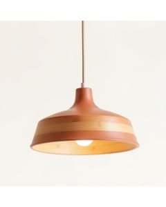 Cedar Bridge Pendant Light Suspended From One Plain Cable - Terracotta (synthetic illustration; no displayed measurements)