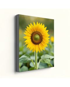 Just A Sunflower Photographic Print On Wrapped Canvas (synthetic illustration; no displayed measurements)
