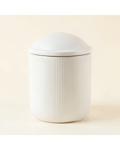 Slate Arc Storage Canister With Lid - White (synthetic illustration; no displayed measurements)