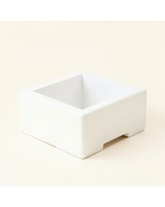 Dawn Crest Empty Raised Planter - White (synthetic illustration; no displayed measurements)