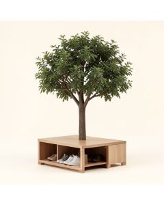 Verdi Hall Tree With Bench And Shoe Storage (synthetic illustration; no displayed measurements)