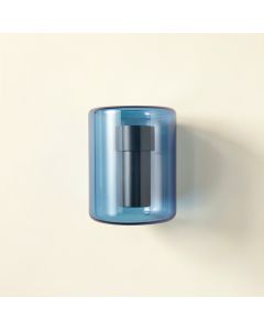 Olive Bend Wall Sconce Mounted On A Plain Wall - Blue (synthetic illustration; no displayed measurements)
