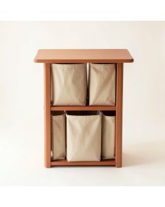 Vale Dell Laundry Sorting Station With Plain Removable Bags - Terracotta (synthetic illustration; no displayed measurements)
