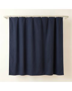 Juniper Arc Shower Curtain Hanging Flat From A Plain Rod (synthetic illustration; no displayed measurements)