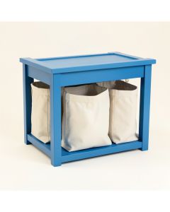 Maple Brook Laundry Sorting Station With Plain Removable Bags - Blue (synthetic illustration; no displayed measurements)