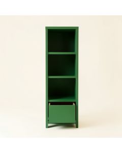 Cedar Arc Narrow Cubby Tower (synthetic illustration; no displayed measurements)