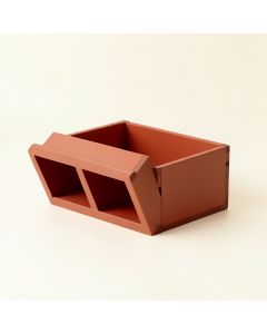 Olive Bend Low Toy Storage Unit - Terracotta (synthetic illustration; no displayed measurements)