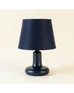 Cove Branch Table Lamp With A Plain Fabric Shade - Navy (synthetic illustration; no displayed measurements)