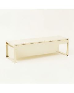 Clay Crossing Narrow Outdoor Storage Bench - Ivory (synthetic illustration; no displayed measurements)