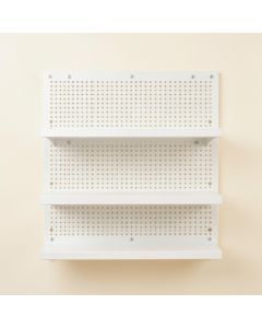 Willow Bend Empty Wall-Mounted Tool Organizer Panel - White (synthetic illustration; no displayed measurements)