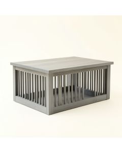 Fern Crest Empty Furniture-Style Pet Crate - Gray (synthetic illustration; no displayed measurements)