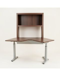 Hanrahan Height Adjustable L-Shape Standing Desk With Hutch (synthetic illustration; no displayed measurements)