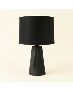Summit Brook Table Lamp With A Plain Fabric Shade - Black (synthetic illustration; no displayed measurements)