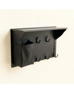Olive Dell Wall-Mounted Entryway Organizer Shelf - Black (synthetic illustration; no displayed measurements)