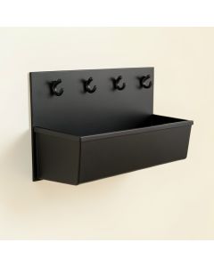 Maple Crossing Wall-Mounted Entryway Organizer Shelf - Black (synthetic illustration; no displayed measurements)