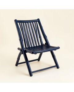 Cedar Bridge Folding Outdoor Chair - Navy (synthetic illustration; no displayed measurements)