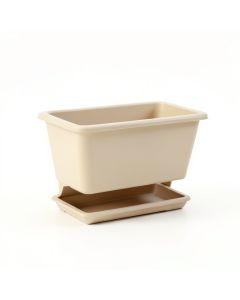 Hazel Bend Empty Raised Planter - Beige (synthetic illustration; no displayed measurements)