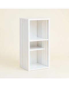 Hazel Edge Narrow Cubby Tower - White (synthetic illustration; no displayed measurements)