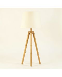 Wren Crossing Floor Lamp With A Plain Fabric Shade - Cream (synthetic illustration; no displayed measurements)