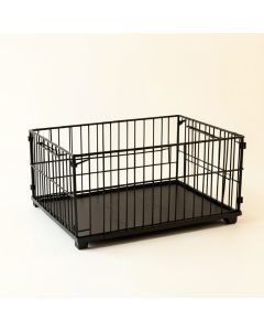 Cove Dell Empty Furniture-Style Pet Crate - Black (synthetic illustration; no displayed measurements)