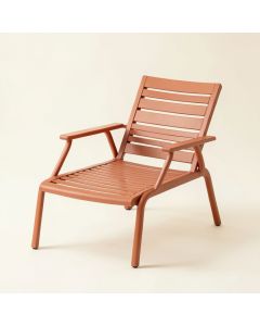 Heath Bridge Outdoor Lounge Chair - Terracotta (synthetic illustration; no displayed measurements)