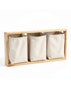 Meadow Canyon Laundry Sorting Station With Plain Removable Bags - Beige (synthetic illustration; no displayed measurements)