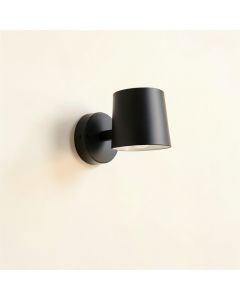 Brook Brook Wall Sconce Mounted On A Plain Wall - Black (synthetic illustration; no displayed measurements)