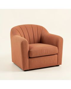 Ridge Bluff Upholstered Armchair - Terracotta (synthetic illustration; no displayed measurements)