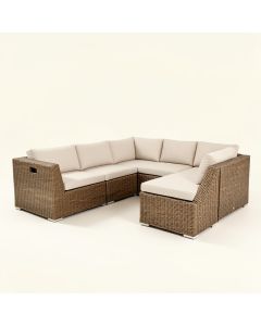 4 Piece Patio Sectional Wicker Rattan Outdoor Furniture Sofa Set With Storage Box (synthetic illustration; no displayed measurements)