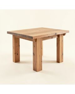 Industrial Solid Wood Dining Table (synthetic illustration; no displayed measurements)