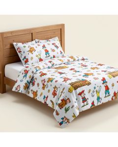 Dr. Seuss Lumberjack Cat In The Hat 5 Piece Crib Bedding Set (synthetic illustration; no displayed measurements)