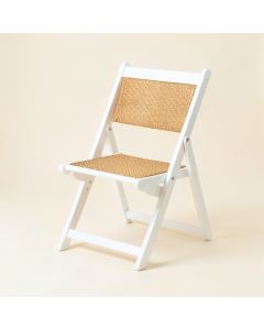 Brook Bend Folding Outdoor Chair - White (synthetic illustration; no displayed measurements)