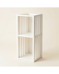 Shore Bluff Narrow Cubby Tower - White (synthetic illustration; no displayed measurements)