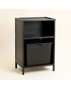 Laurel Crest Freestanding Pull-Out Hamper Cabinet - Black (synthetic illustration; no displayed measurements)