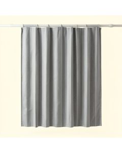 Cliff Crossing Shower Curtain Hanging Flat From A Plain Rod - Gray (synthetic illustration; no displayed measurements)