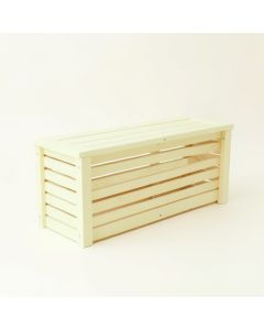 Linden Bend Narrow Outdoor Storage Bench - Ivory (synthetic illustration; no displayed measurements)