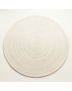 Fern Bend Round Area Rug - Cream (synthetic illustration; no displayed measurements)